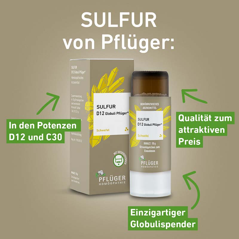 Sulfur D12 Globluli Pflüger 10 g Globuli
