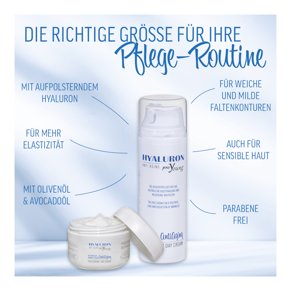 proYoung HYALURON ANTI AGING FALTENFILLER GESICHTSCREME 50 ml Creme