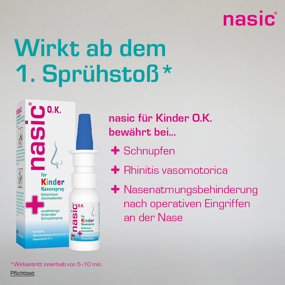 nasic O.K. Kinder NS 10 ml Doppelpack 2X10 ml Nasenspray