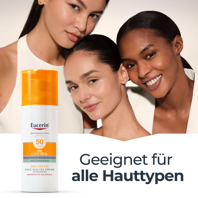 Eucerin SUN OIL CONTROL DRY TOUCH FACE SUN GEL-CREME LSF 50+  - Jetzt 20% sparen  50 ml Creme