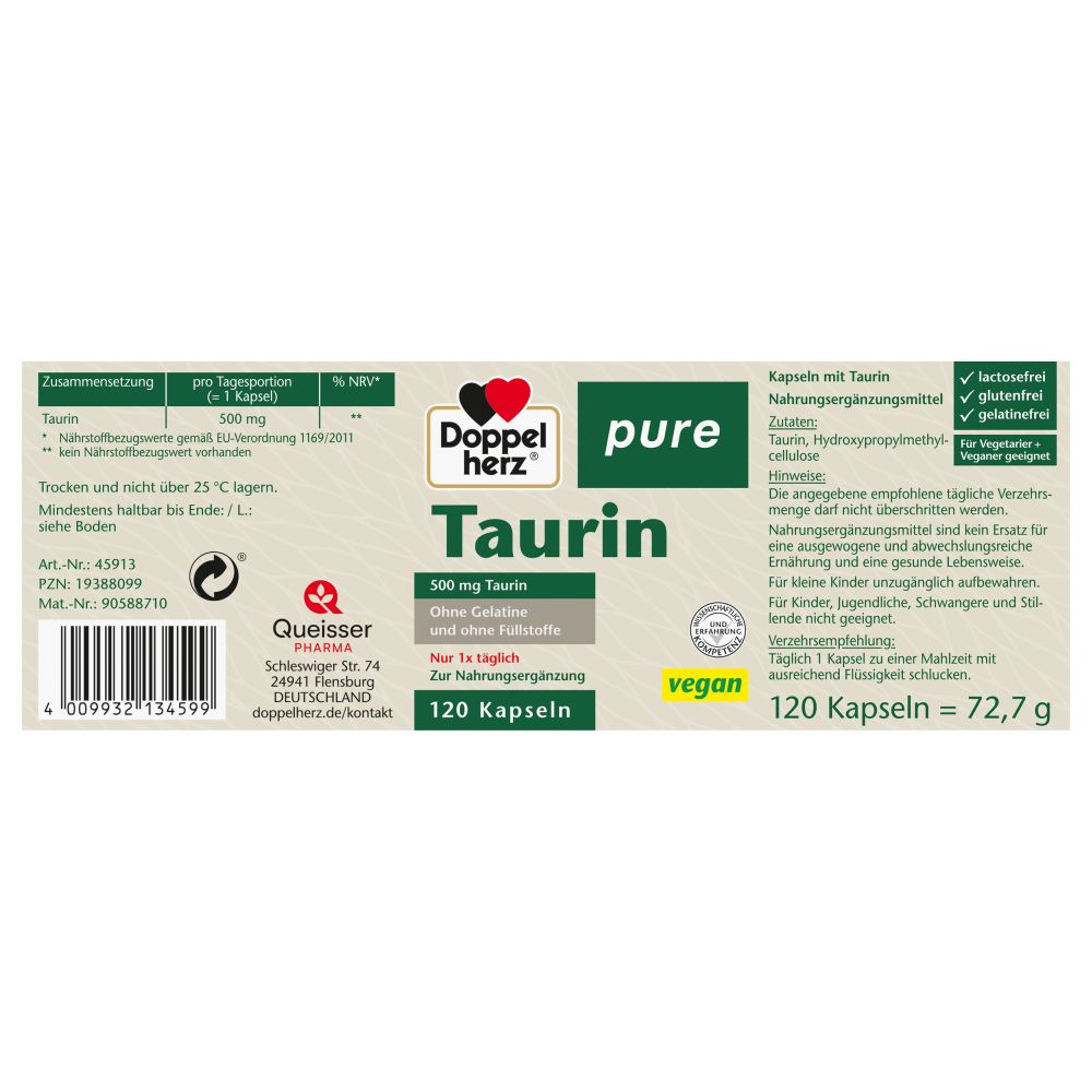 Doppelherz pure Taurin 120 St Kapseln
