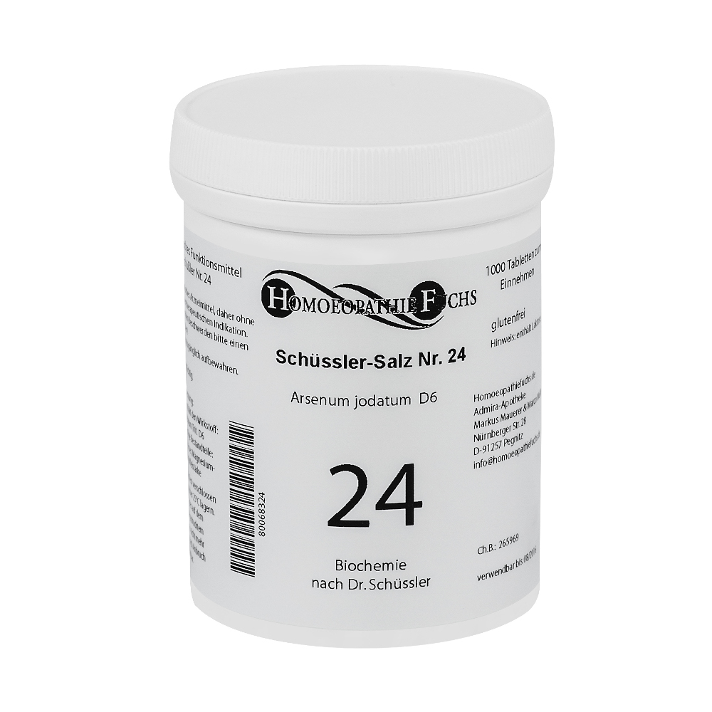 HOMOEROPATHIEFUCHS Schüssler-Salz Nummer 24 Arsenium jodatum D6 Biochemie 1000 St Tabletten