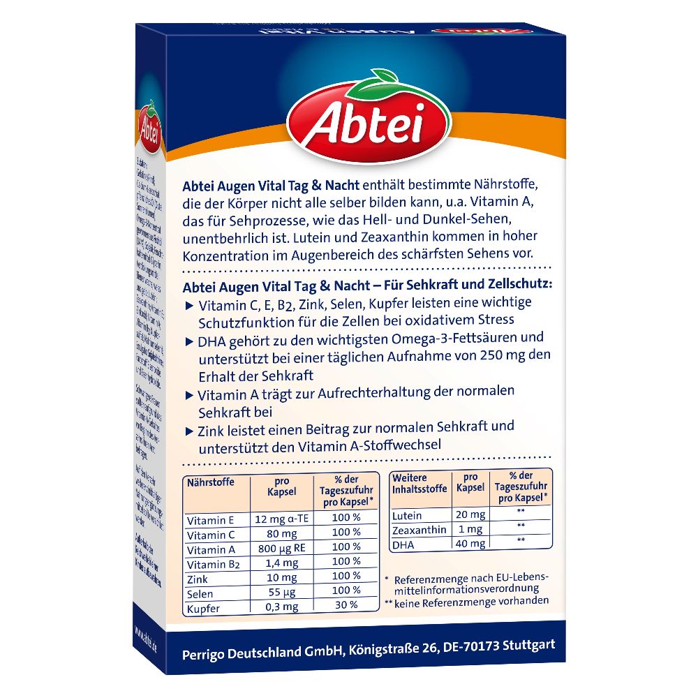 Abtei Augen Vital Tag & Nacht  30 St Kapseln