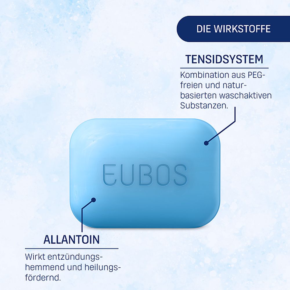 EUBOS Seifenstück blau unparfümiert 125 g Seife
