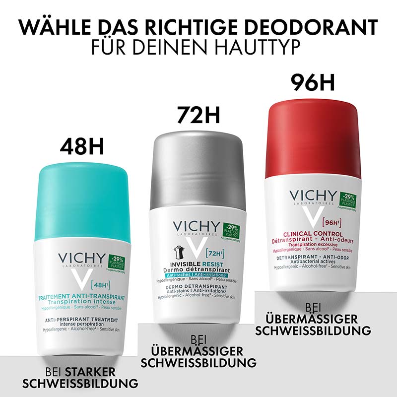 VICHY DEO Roll-on Anti Transpirant 48h Doppelpack 2X50 ml Stifte
