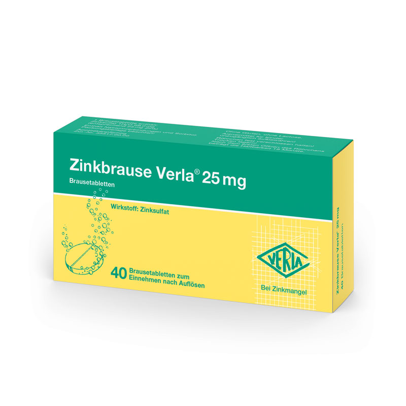 Zinkbrause Verla 25mg 40 St Brausetabletten