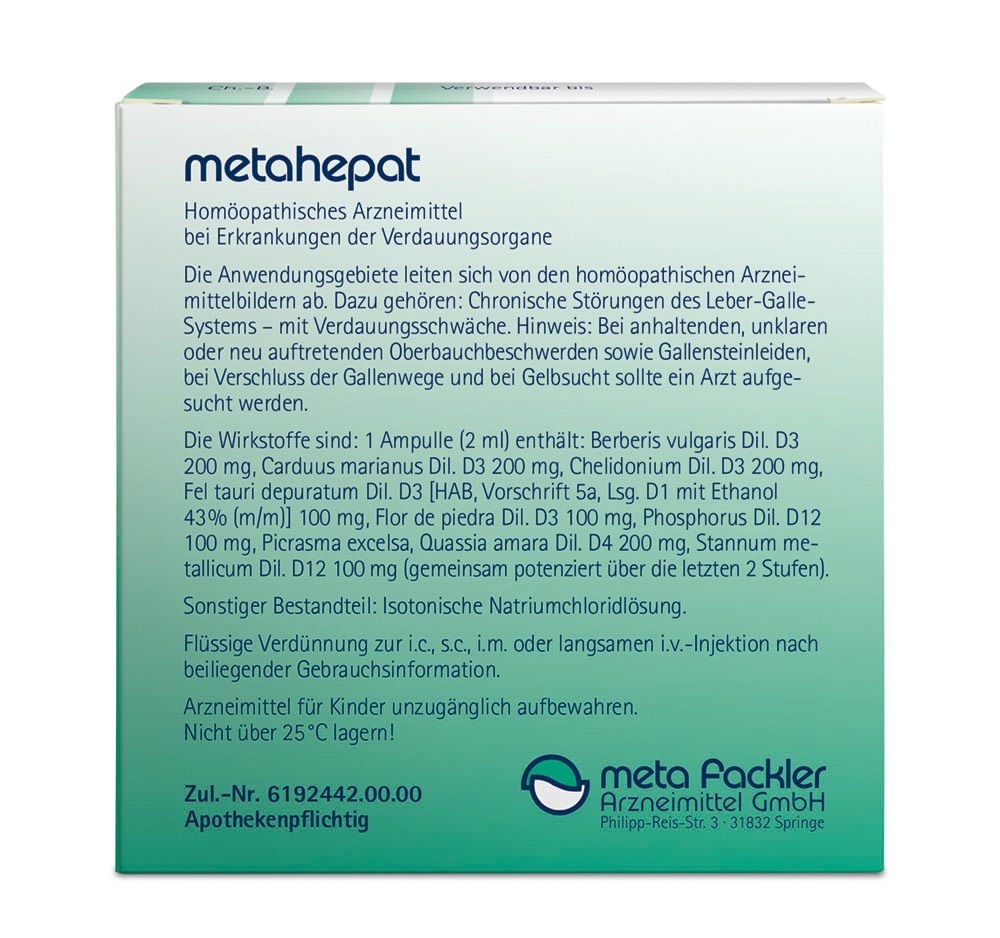 METAHEPAT Injektionslösung 5X2 ml Injektionslösung