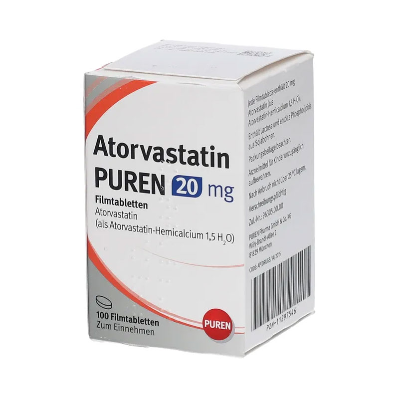 Atorvastatin PUREN 20mg 100 St Filmtabletten