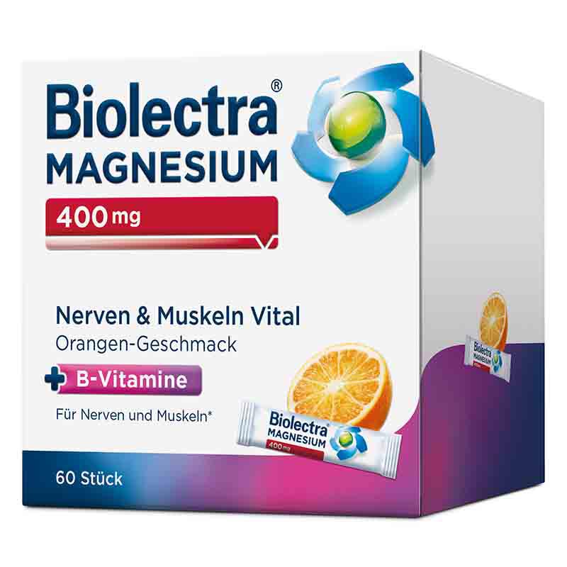 Biolectra MAGNESIUM 400 mg Nerven & Muskeln Vital Orange  60 St Pellets