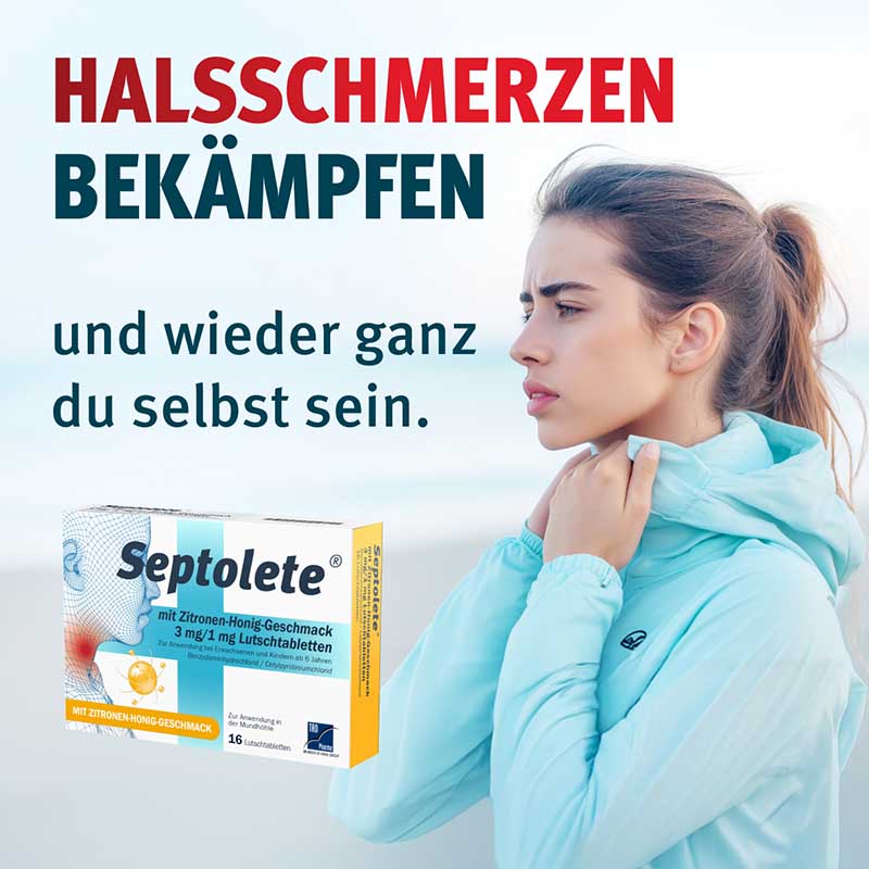 Septolete mit Zitronen-Honig-Geschmack 3 mg/1 mg 16 St Lutschtabletten