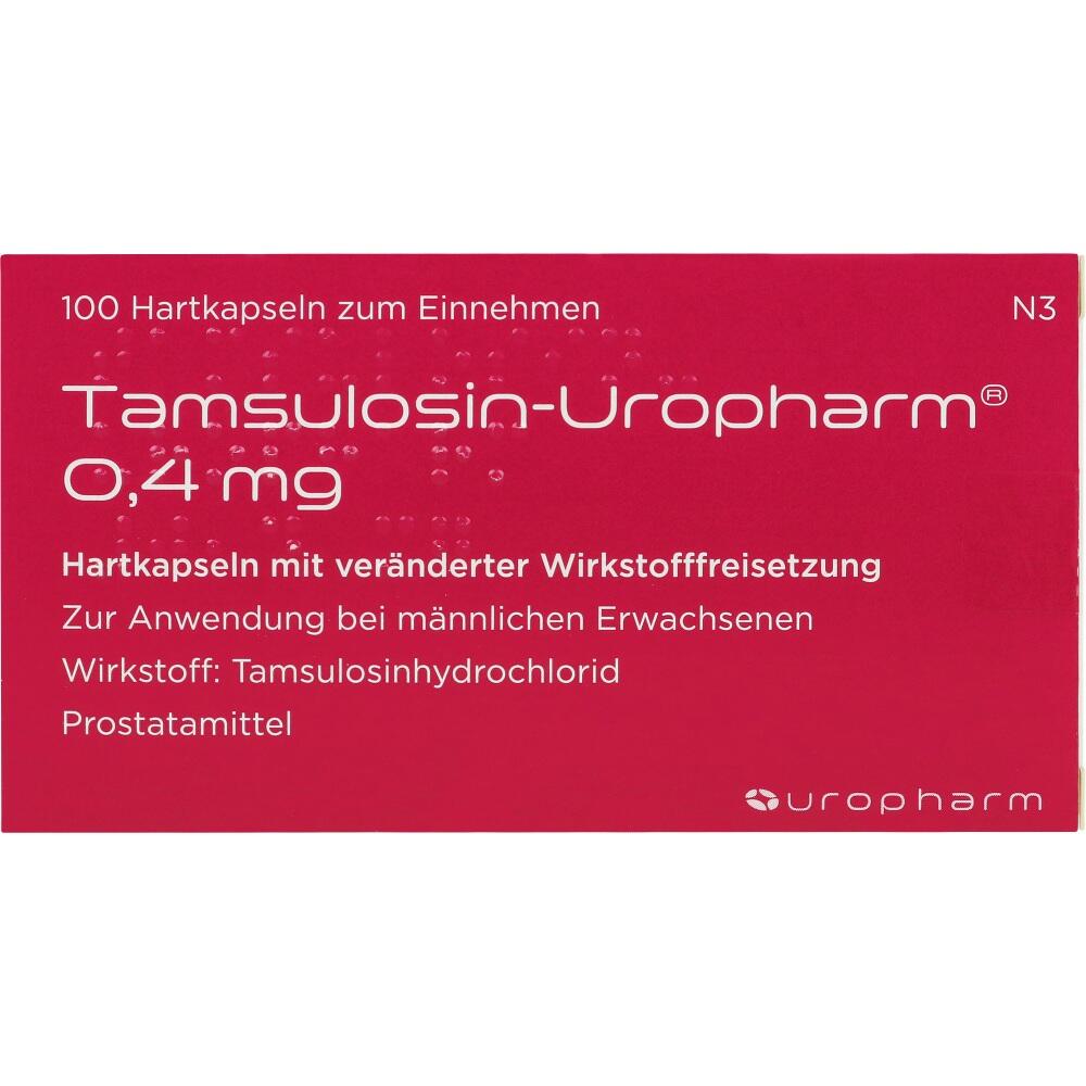 TAMSULOSIN Uropharm 0,4 mg Hartk.verä.Wst.-Frs. 100 St Hartkapseln mit veränderter Wirkstofffreisetzung
