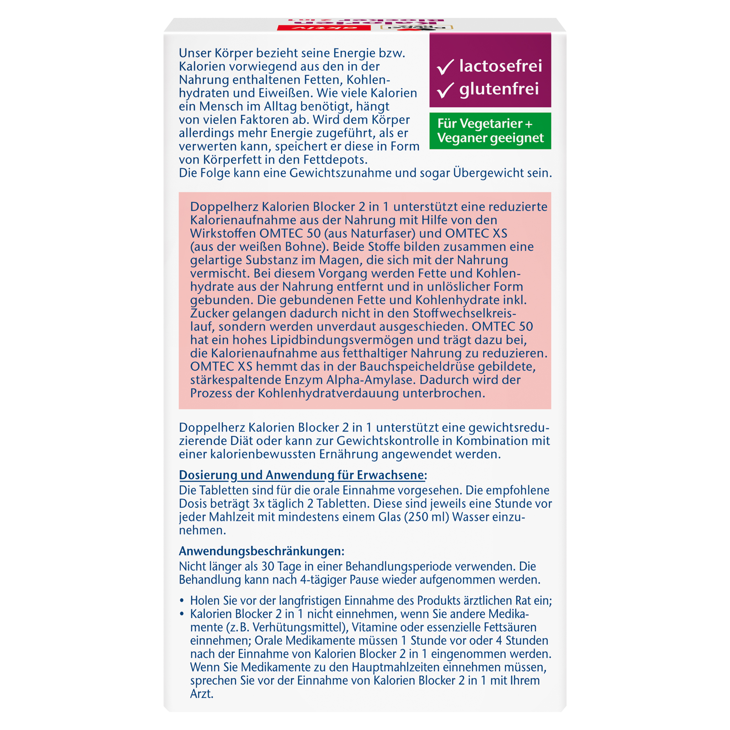 Doppelherz aktiv Kalorien Blocker 2 in 1 30 St Tabletten