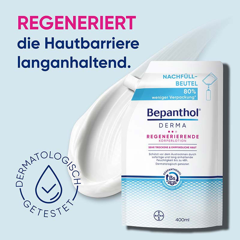 Bepanthol DERMA Regenerierende Körperlotion Nachfüllbeutel 1X400 ml Lotion