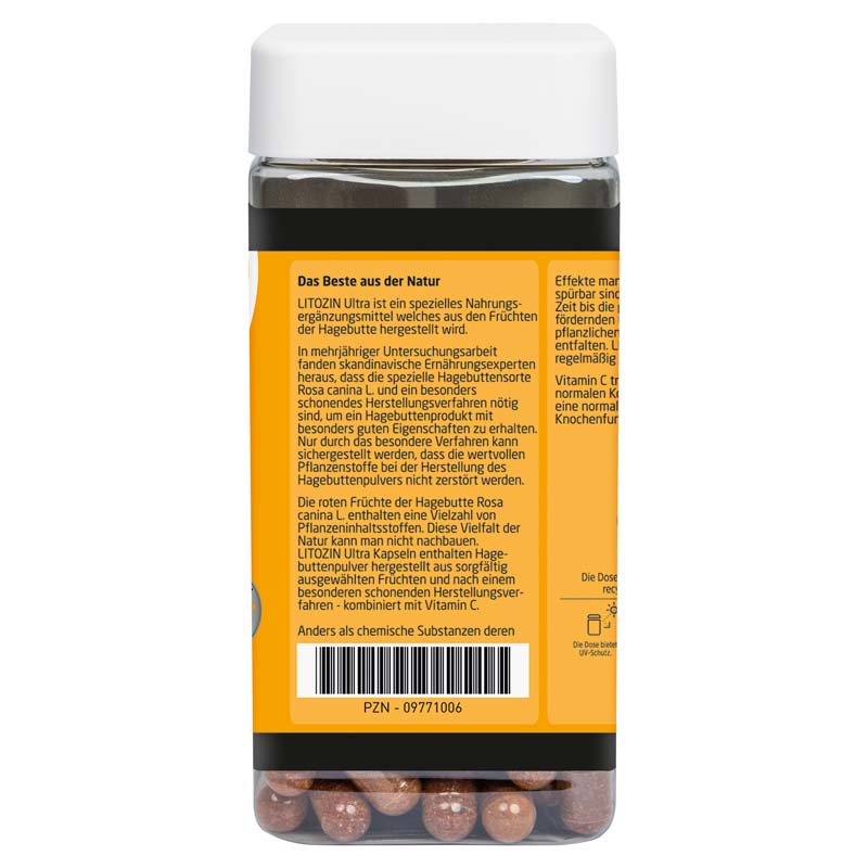 LITOZIN Ultra HAGEBUTTENPULVER MIT VITAMIN C  120 St Kapseln