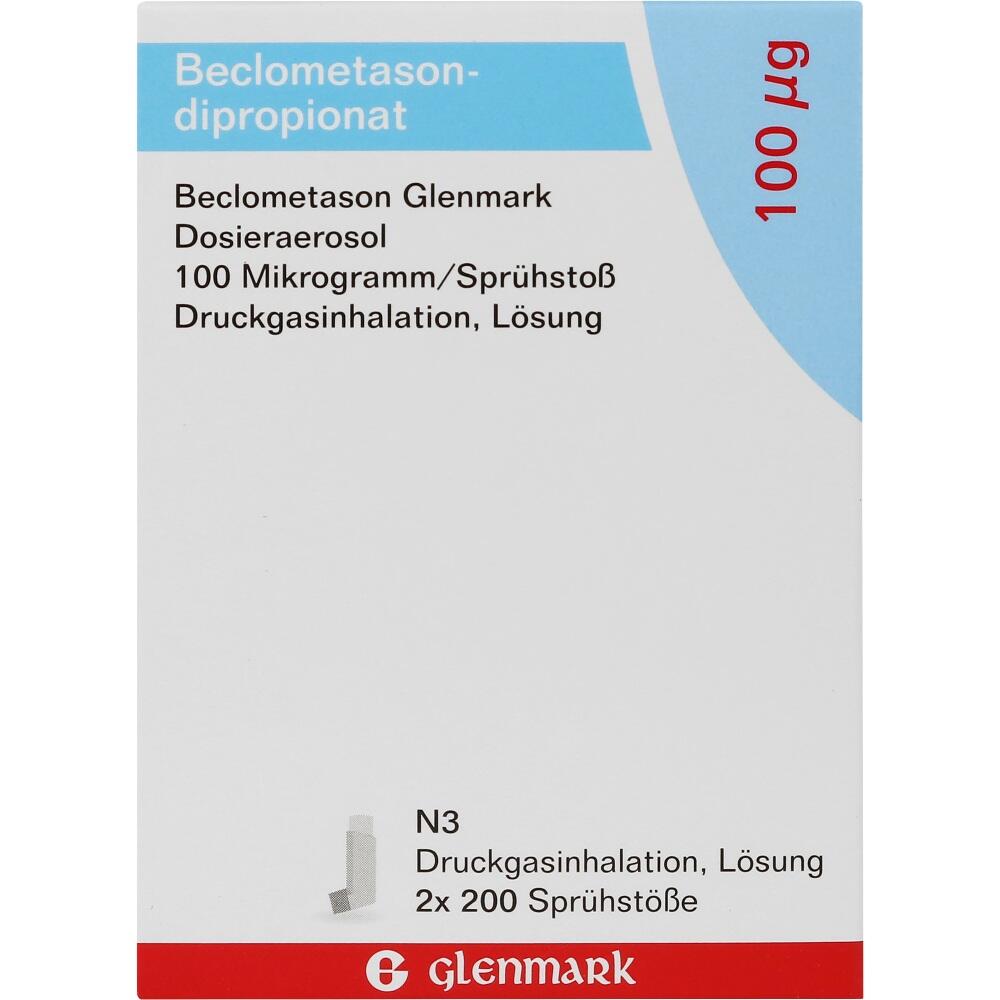 Beclometason Glenmark 100 Mikrogramm 2 St Dosieraerosol