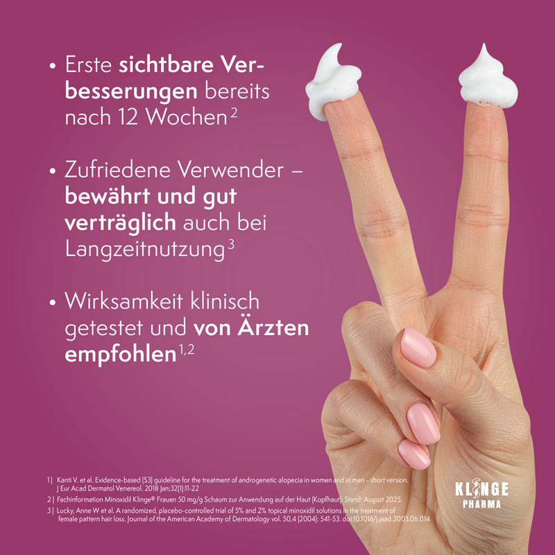 MINOXIDIL KLINGE FRAUEN 50mg/g 190 g Schaum
