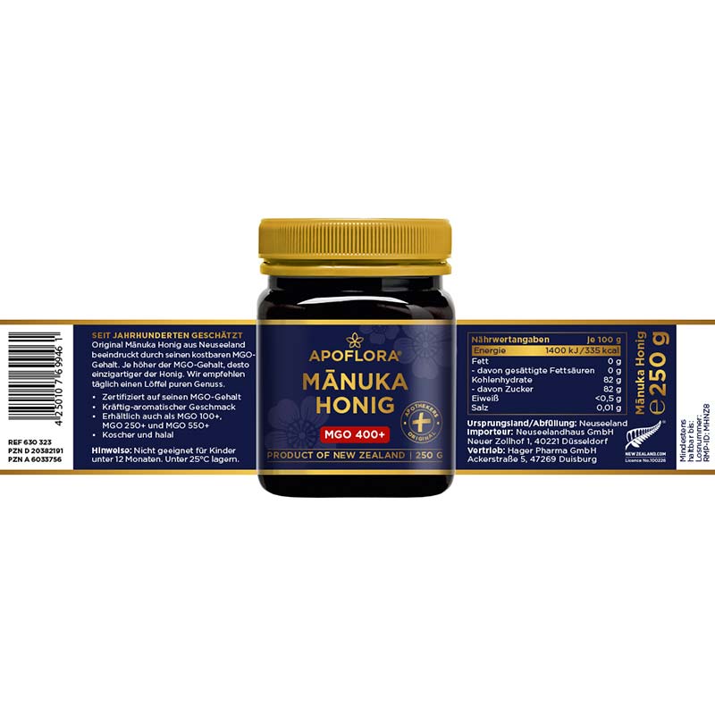APOFLORA MANUKA HONIG MGO 400+ 250 g
