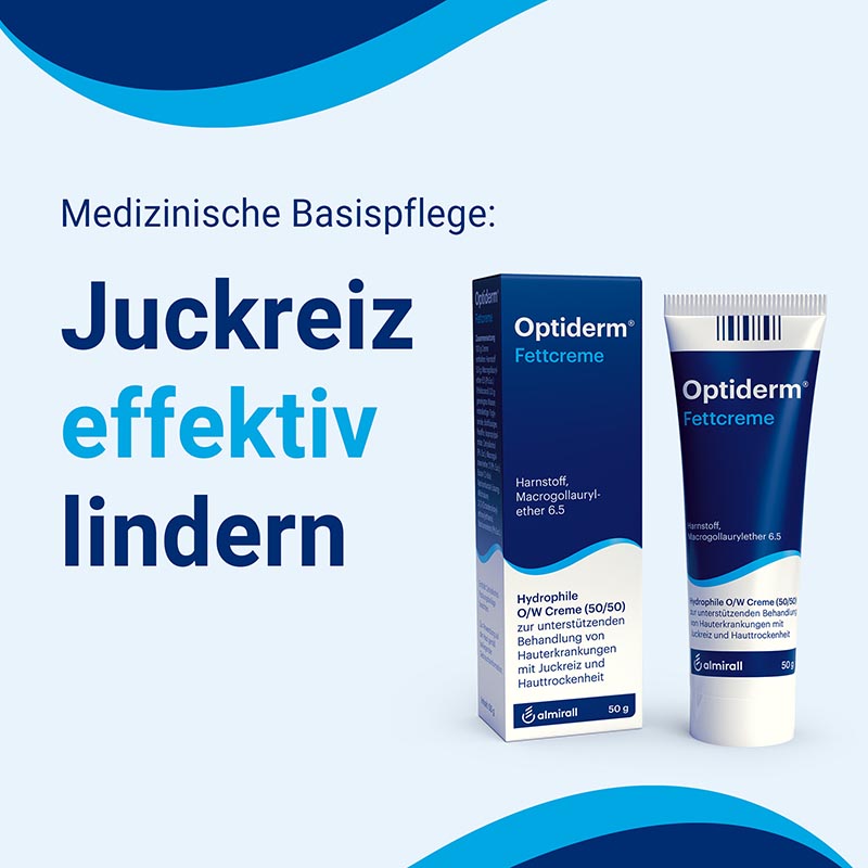 Optiderm Fettcreme bei Juckreiz und trockener Haut 50 g Creme