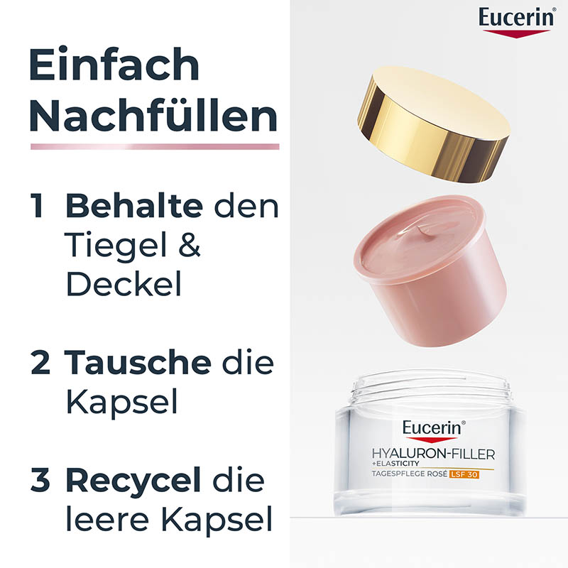 Eucerin HYALURON FILLER + ELASTICITY ROSÉ Tag LSF 30 50 ml Creme