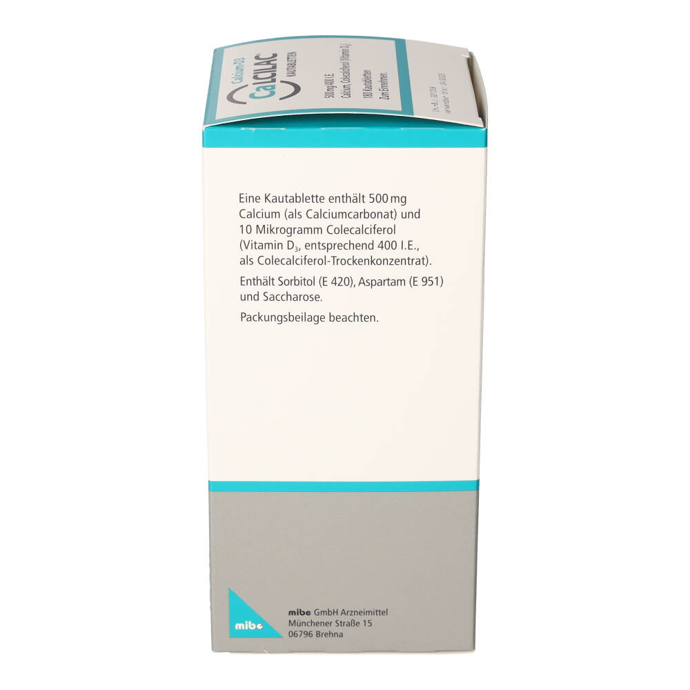 Calcilac 500mg/400 I.E. 180 St Kautabletten