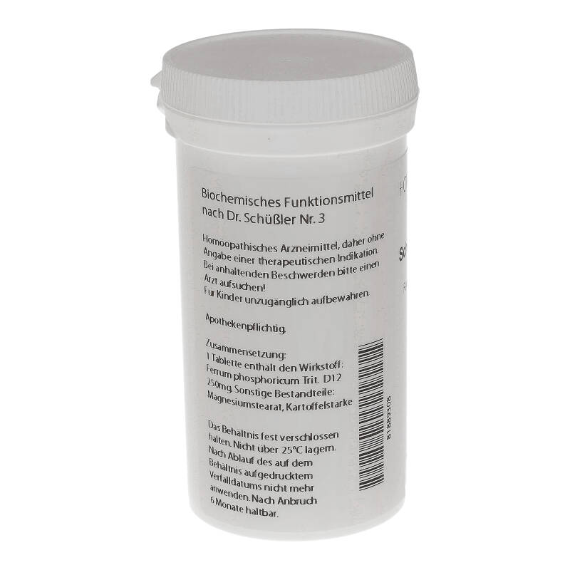 HOMOEOPATHIEFUCHS Schüssler-Salz Nummer 3 Ferrrum phosphoricum D12 Biochemie 400 St Tabletten