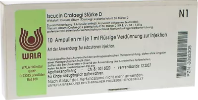 Iscucin Crataegi Stärke D 10X1 ml Ampullen