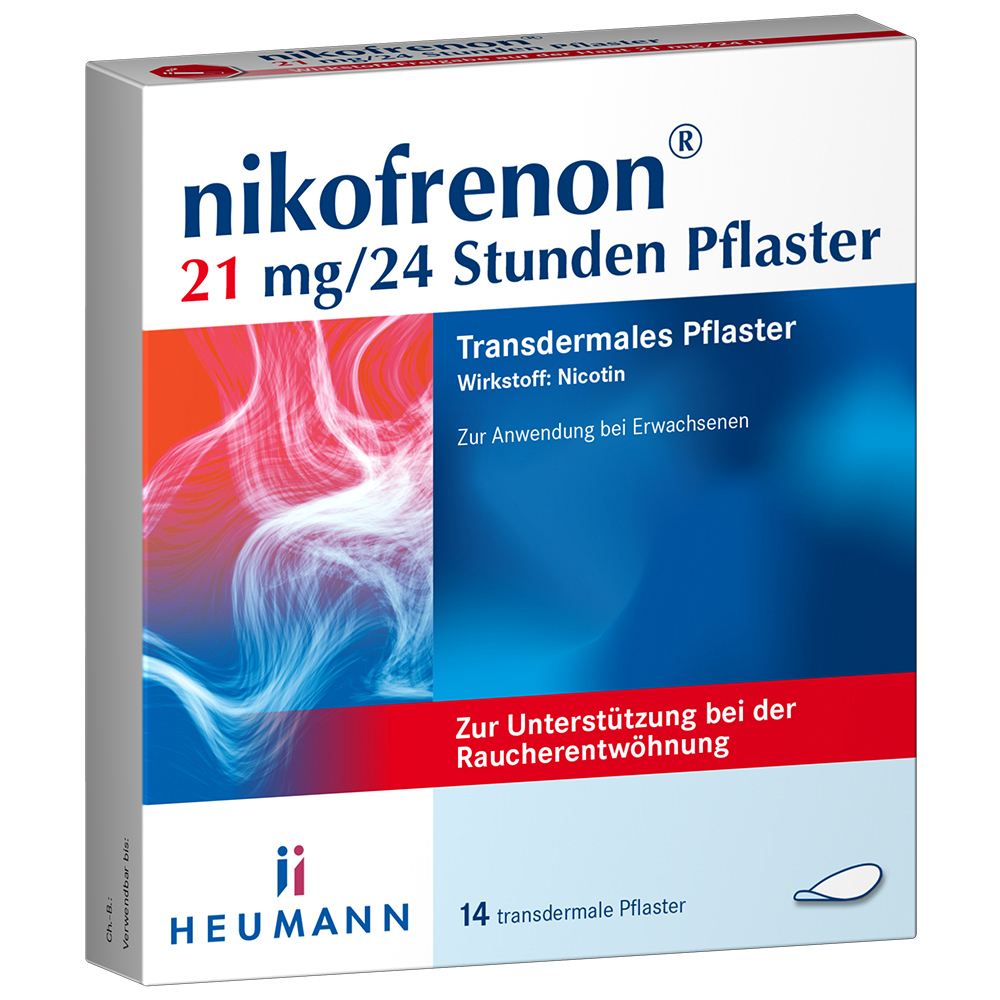 nikofrenon 21 mg/24 Stunden Pflaster, 14 St 14 St Pflaster transdermal
