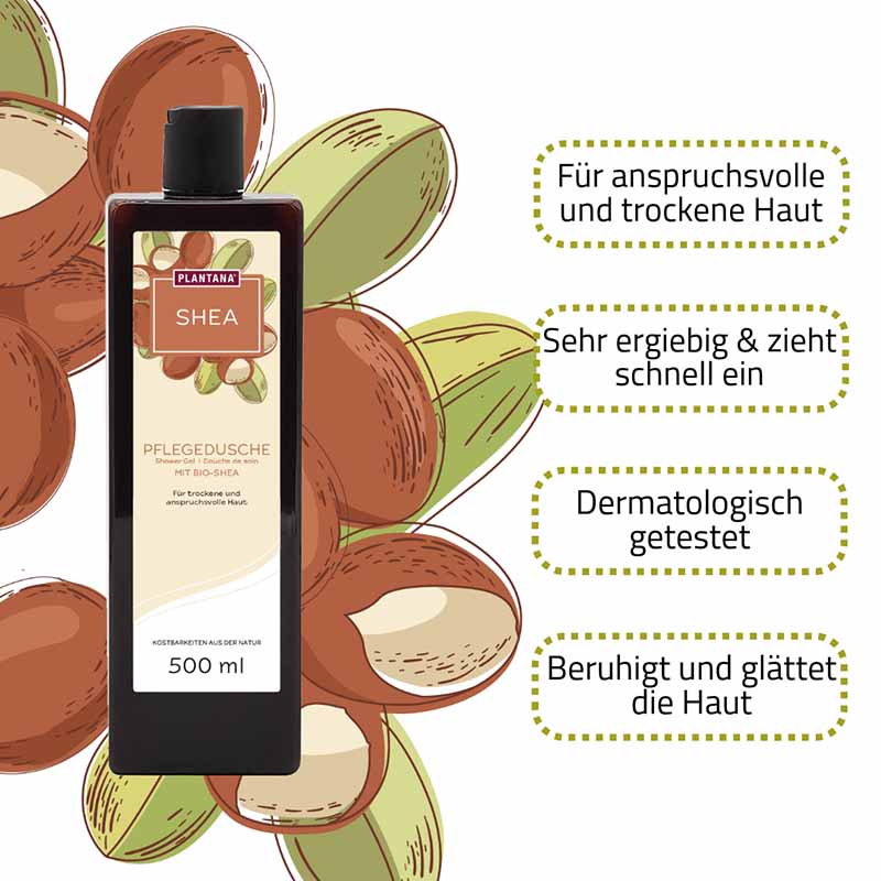PLANTANA PFLEGEDUSCHE SHEA Butter 500 ml Duschgel