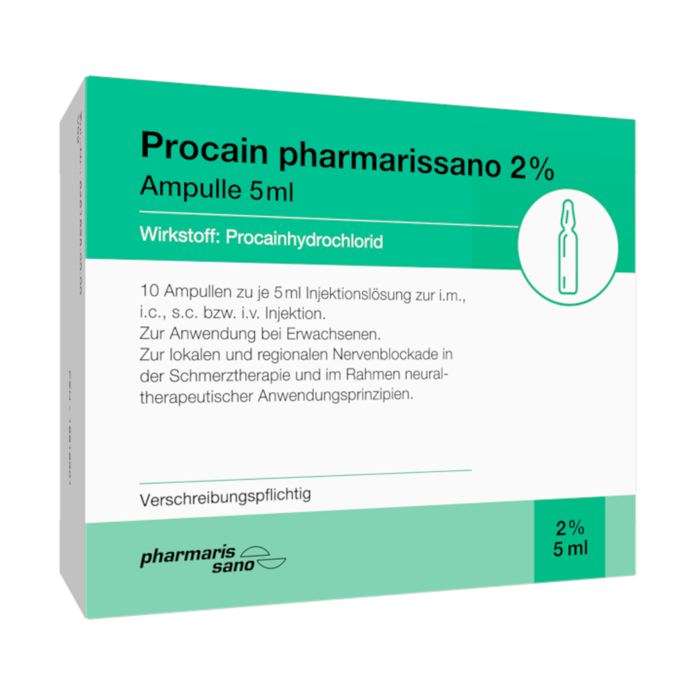 Procain pharmarissano 2% Ampulle 5ml 10X5 ml Injektionslösung