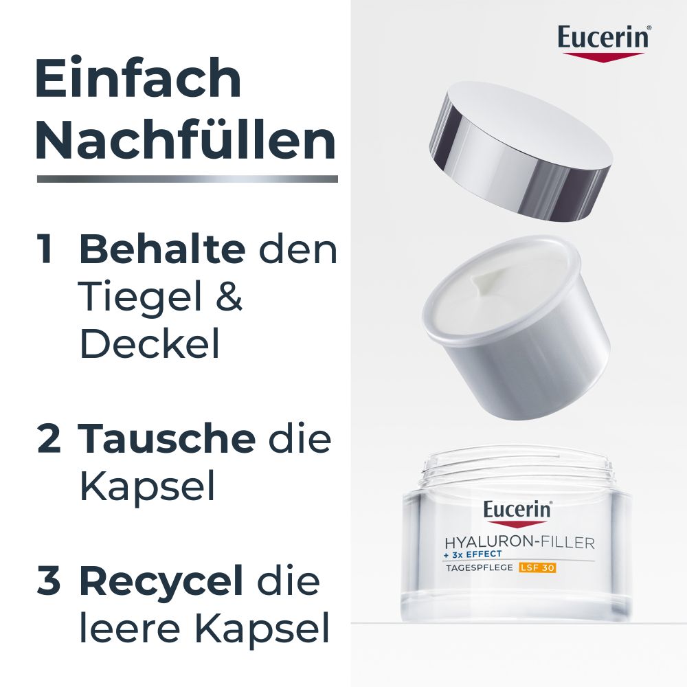 Eucerin ANTI AGE HYALURONFILLER + 3x EFFECT TAG LSF 30 Nachfüllpack 50 ml Creme