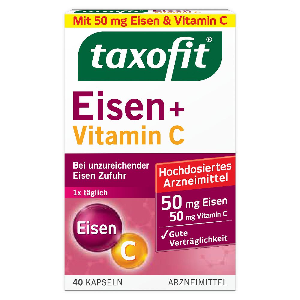 taxofit Eisen + Vitamin C 40 St Kapseln