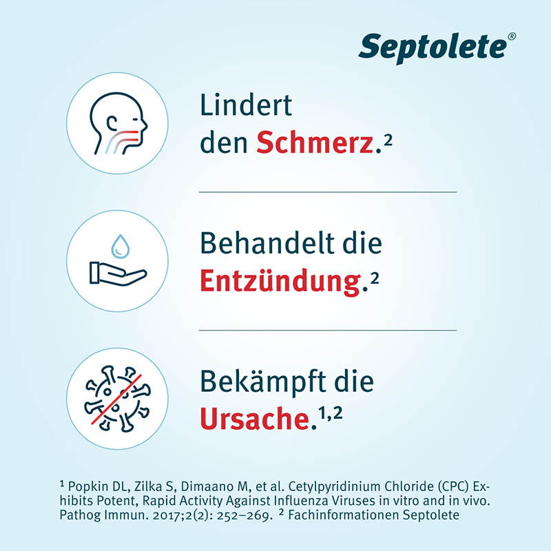 Septolete mit Cola-Geschmack 3mg/1mg 16 St Lutschtabletten