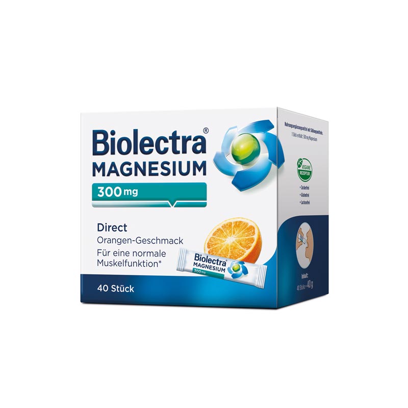Biolectra MAGNESIUM 300mg Direct Orange 40 St Pellets