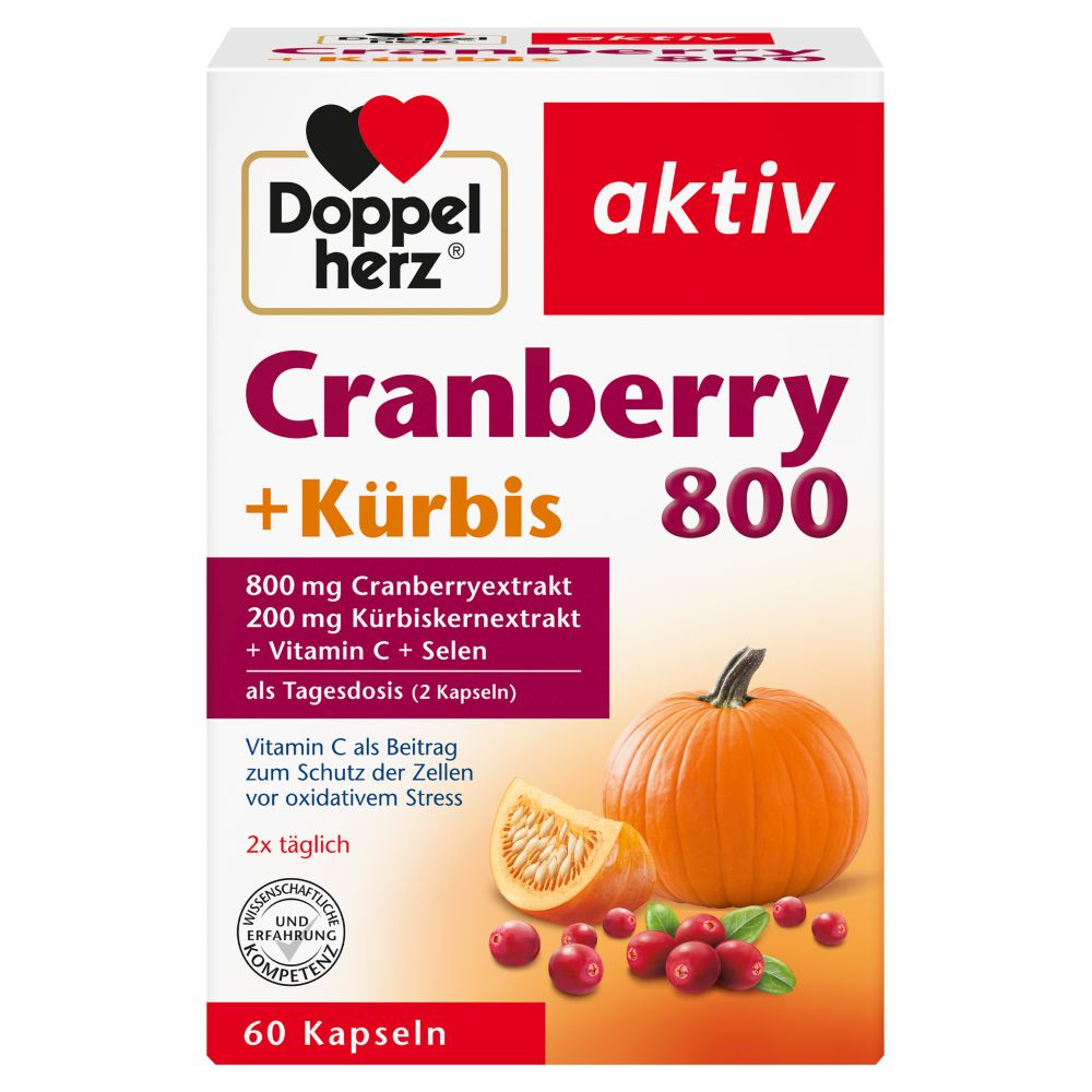 Doppelherz aktiv Cranberry 800 + Kürbis  60 St Kapseln