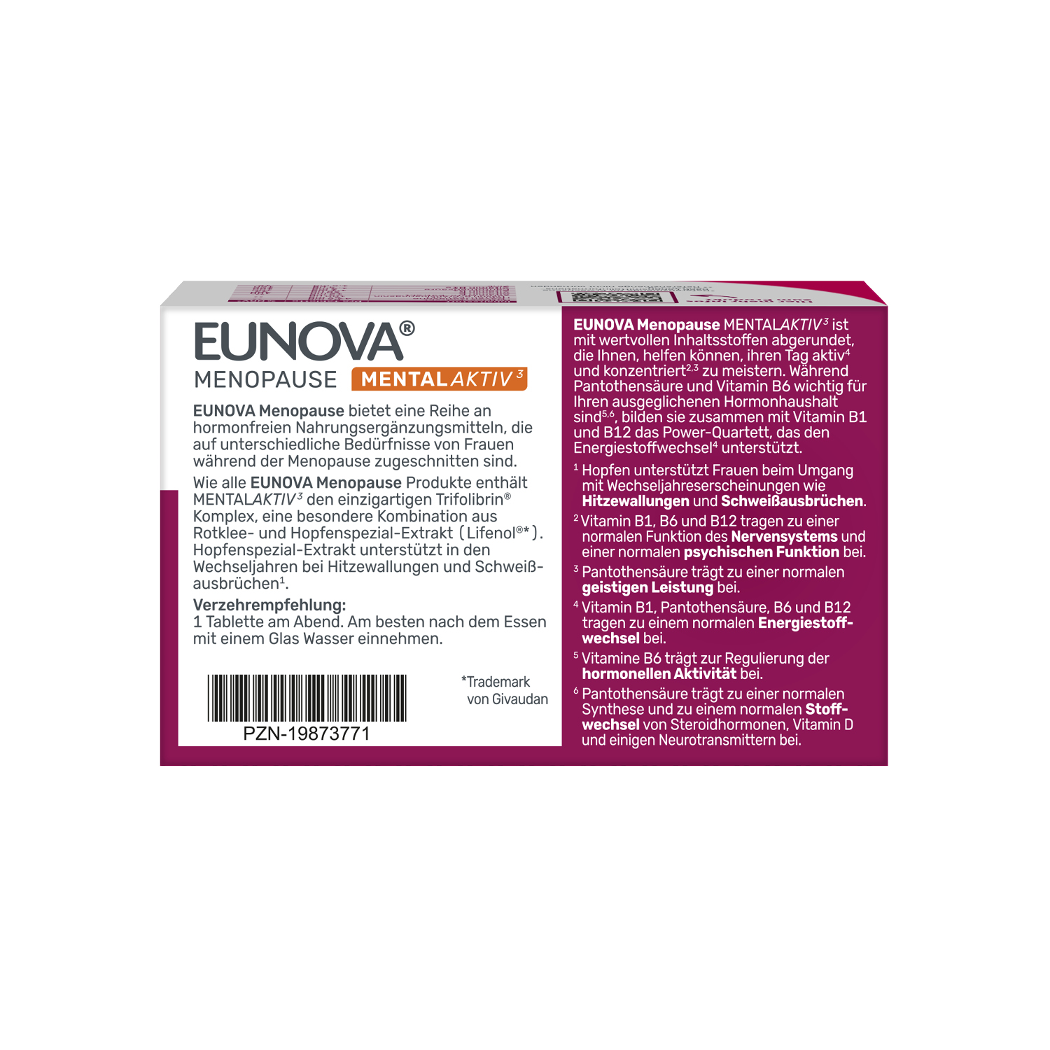 EUNOVA MENOPAUSE MENTAL AKTIV 30 St Tabletten