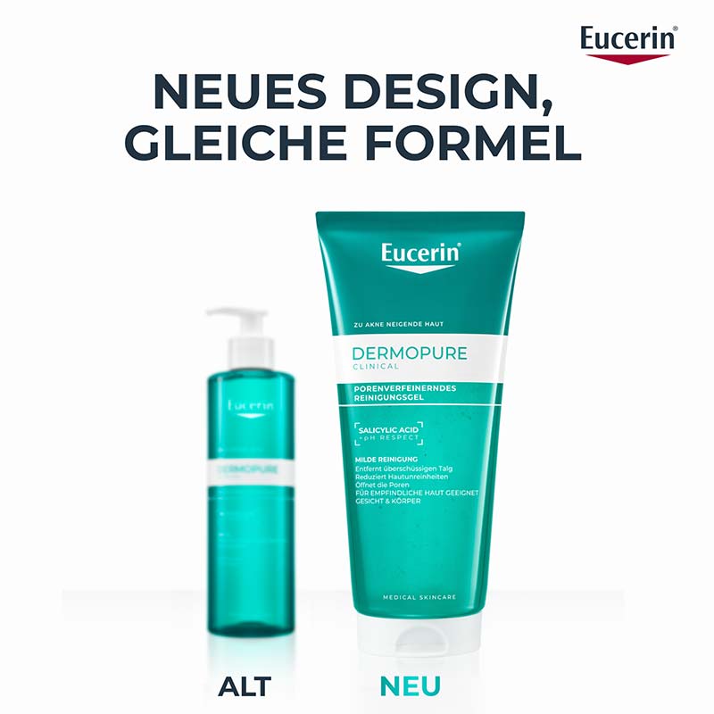 Eucerin DERMOPURE CLINICAL PORENVERFEINERNDES REINIGUNGSGEL 200 ml Gel
