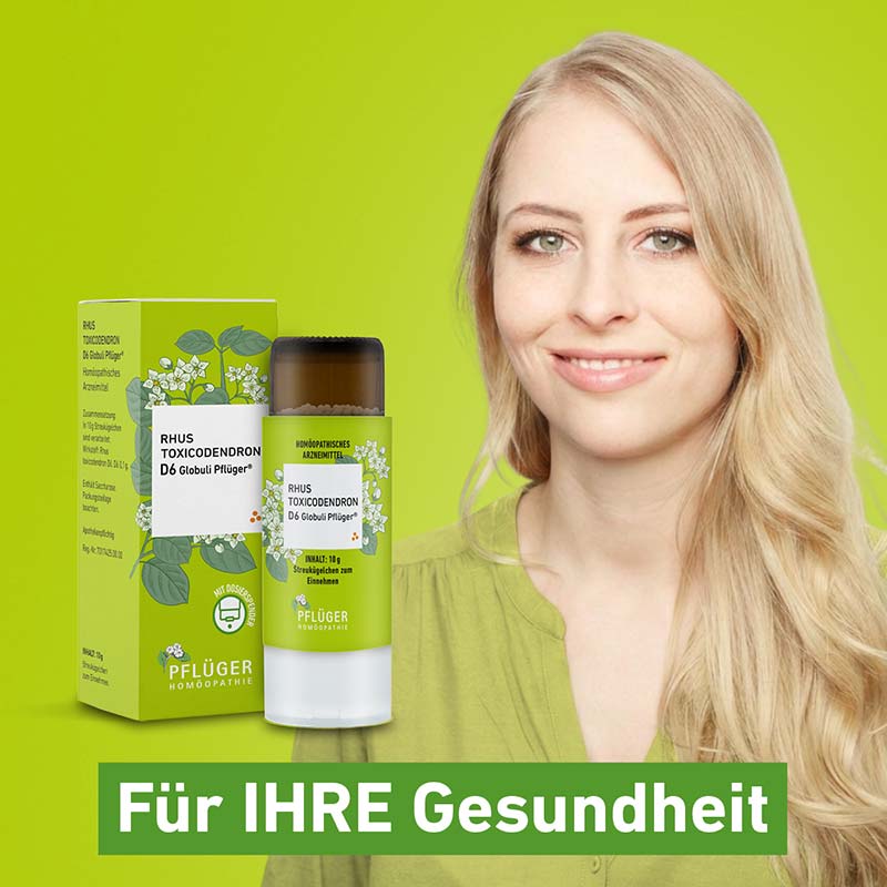 RHUS TOXICODENDRON D6 Globuli Pflüger 10 g Globuli