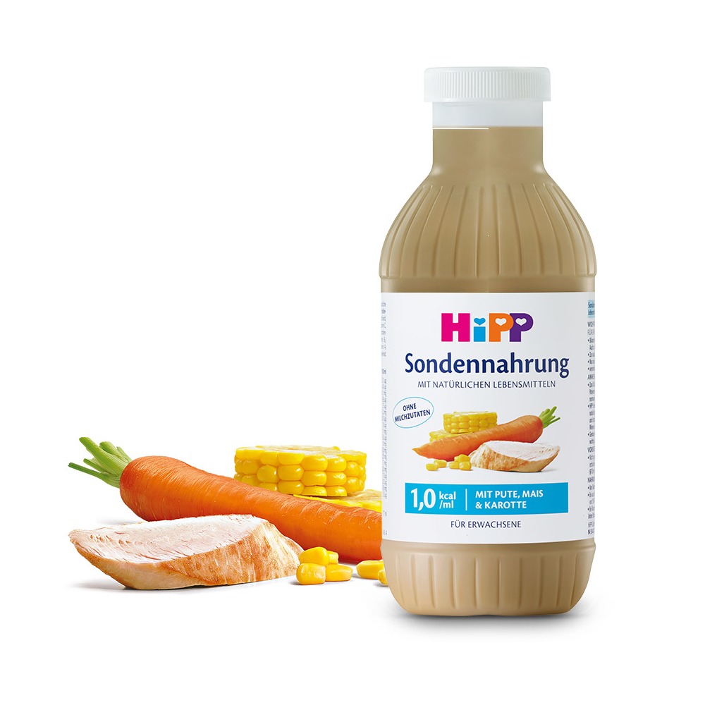 Hipp Sondennahrung Pute Mais & Karotte Kunstst.fl. 500 ml Flaschen