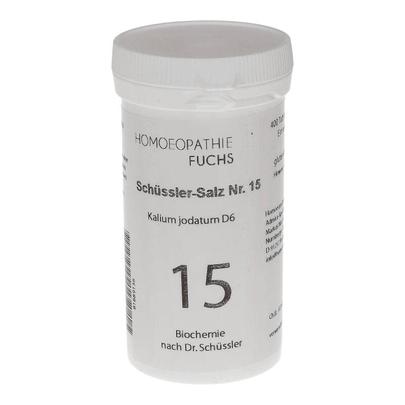 HOMOEOPATHIEFUCHS Schüssler-Salz Nummer 15 Kalium jodatum D6 Biochemie 400 St Tabletten