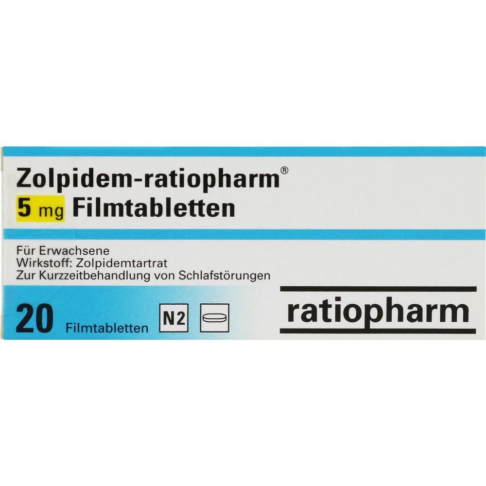 Zolpidem-ratiopharm 5mg 20 St Filmtabletten
