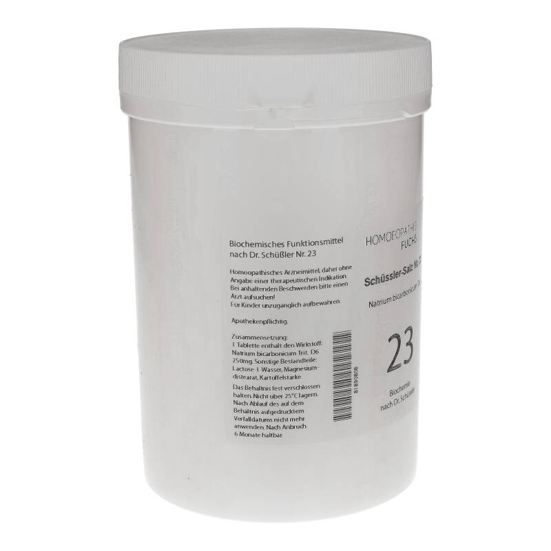HOMOEOPATHIEFUCHS Schüssler-Salz Nummer 23 Natrium Bicarbonicum D6 Biochemie 4000 St Tabletten