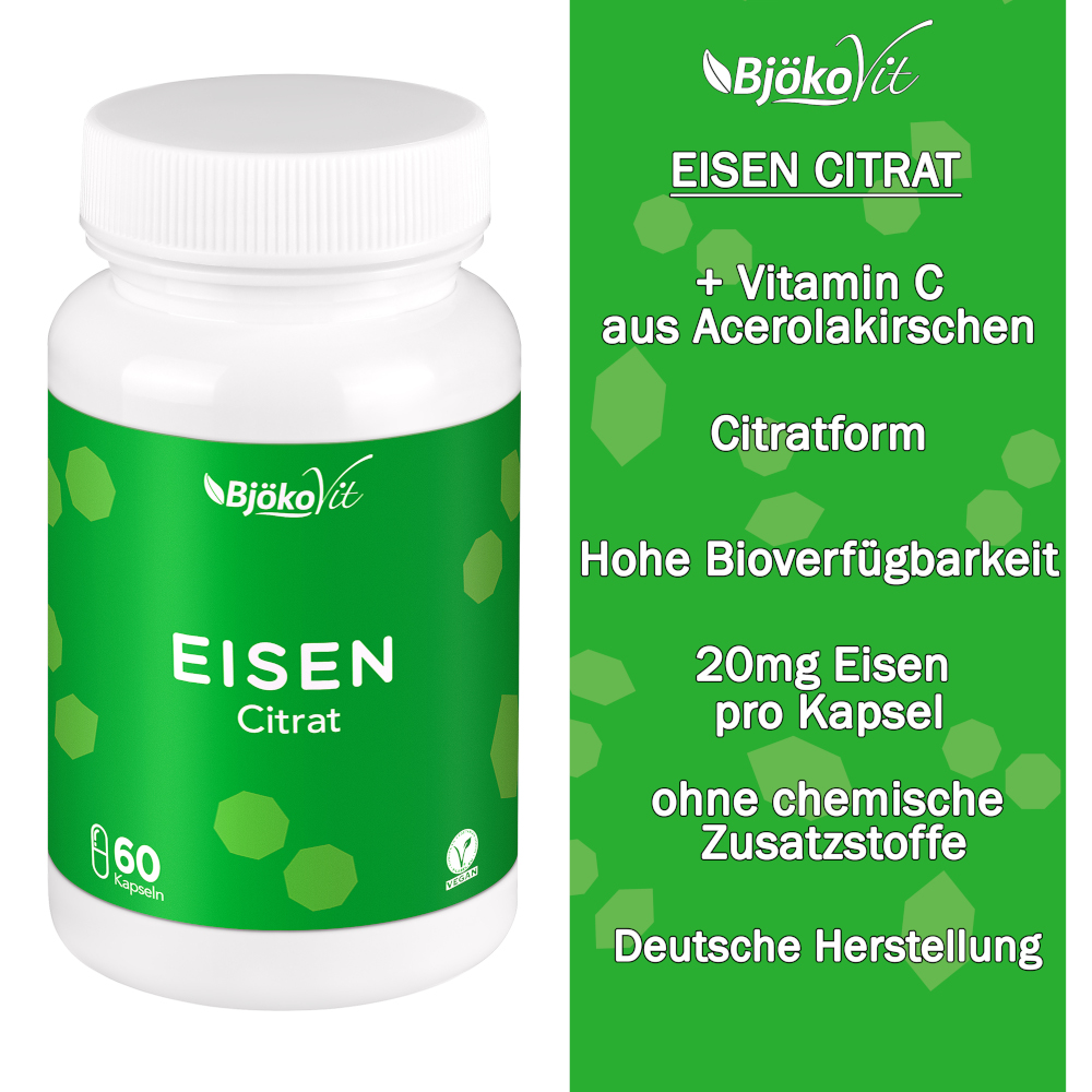 EISEN CITRAT Vegi-Kapseln 60 St Kapseln