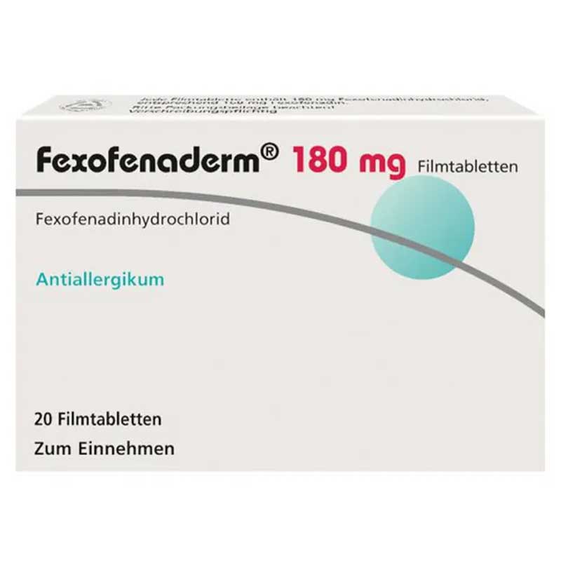 Fexofenaderm 180mg 20 St Filmtabletten