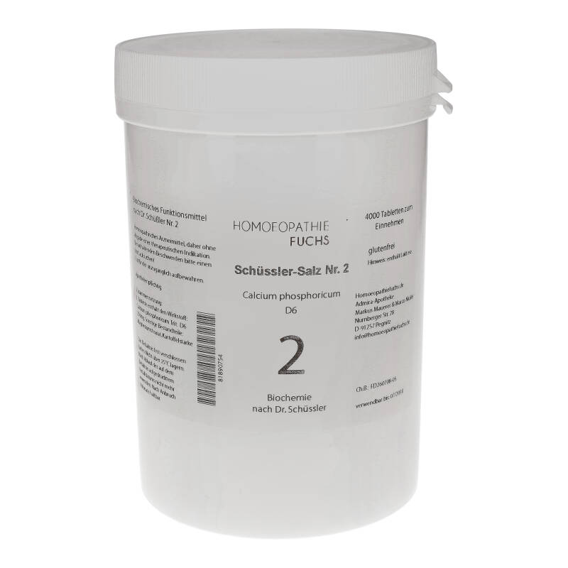 HOMOEOPATHIEFUCHS Schüssler-Salz Nr. 2 Calcium phosphoricum D6 4000 St Tabletten