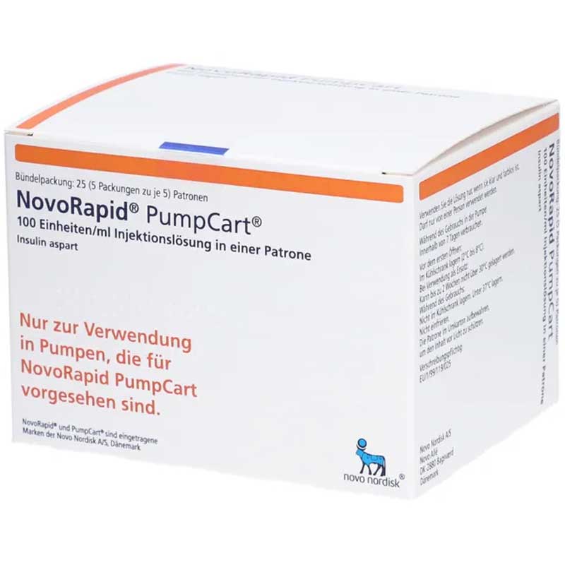 NovoRapid PumpCart 100 5X5X1.6 ml Injektionslösung