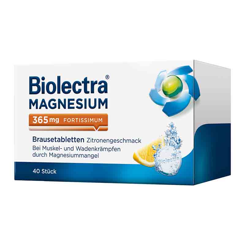 Biolectra MAGNESIUM 365mg FORTISSIMUM Zitrone  40 St Brausetabletten