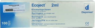 EINMALSPRITZE 2 ml Luer Ecoject 100X2 ml Spritzen