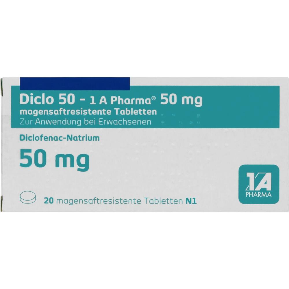 Diclo 50-1 A Pharma 20 St Tabletten magensaftresistent