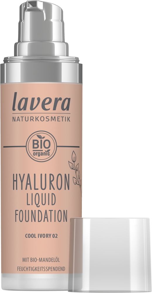 lavera HYALURON LIQUID FOUNDATION 02 COOL IVORY 30 ml Flaschen