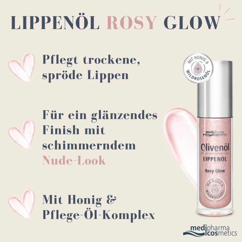 Olivenöl Lippenöl Rosy Glow 4 ml Öl